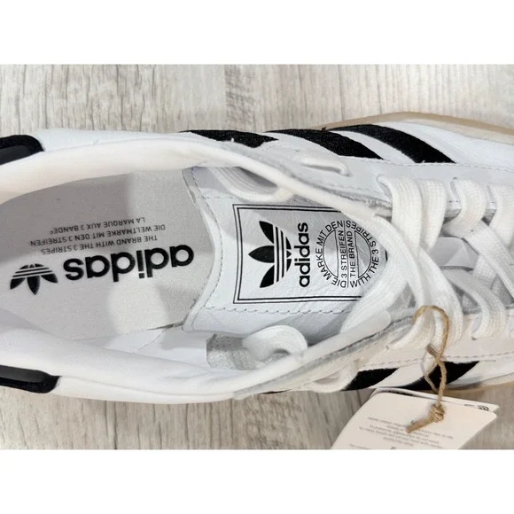 adidas Samba Women's Sneakers White Black Gum Sole - Picture 8 of 12